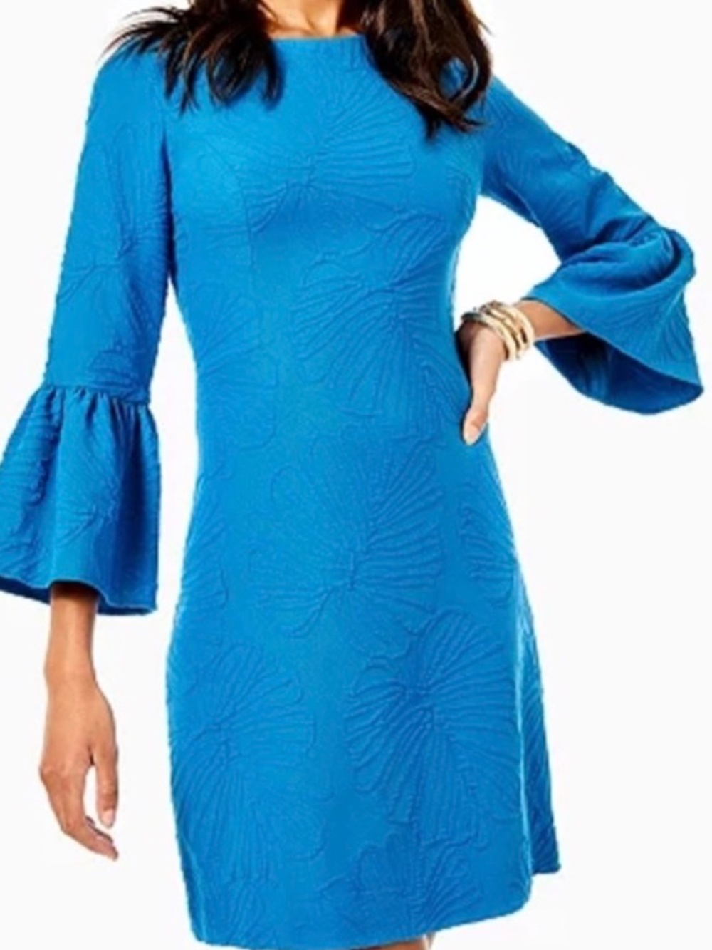 Lilly Pulitzer Viola Stretch Dress – Macaw Blue Jacquard (US Women's size 6)